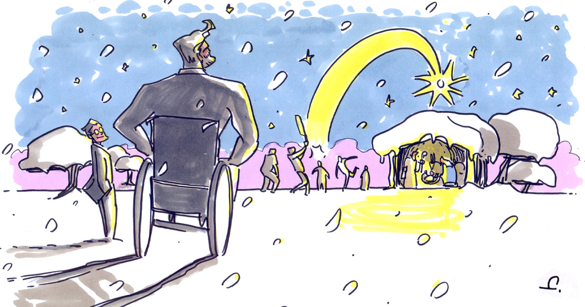 The Giant in the chair.